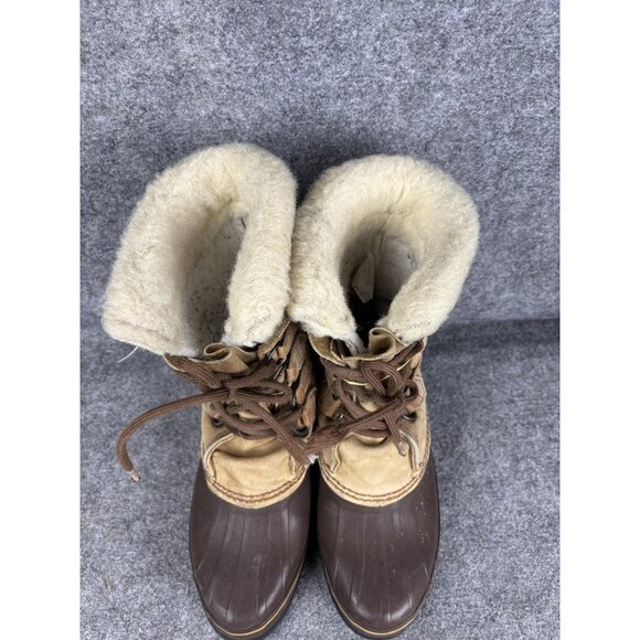 VNTG Sorel Boots Womens 8‎ Brown Tan Duck Alpine Shearling  display picture 3